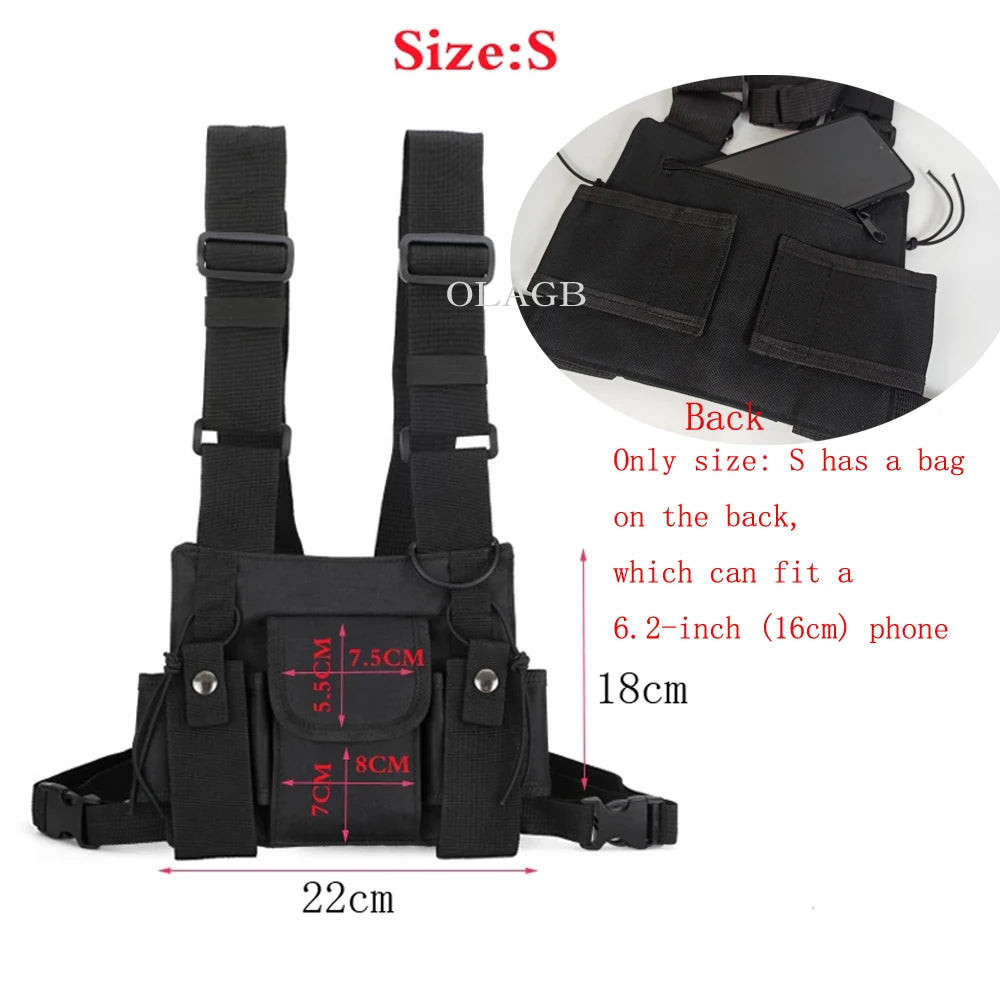 Functional Black Tactical Chest Bag