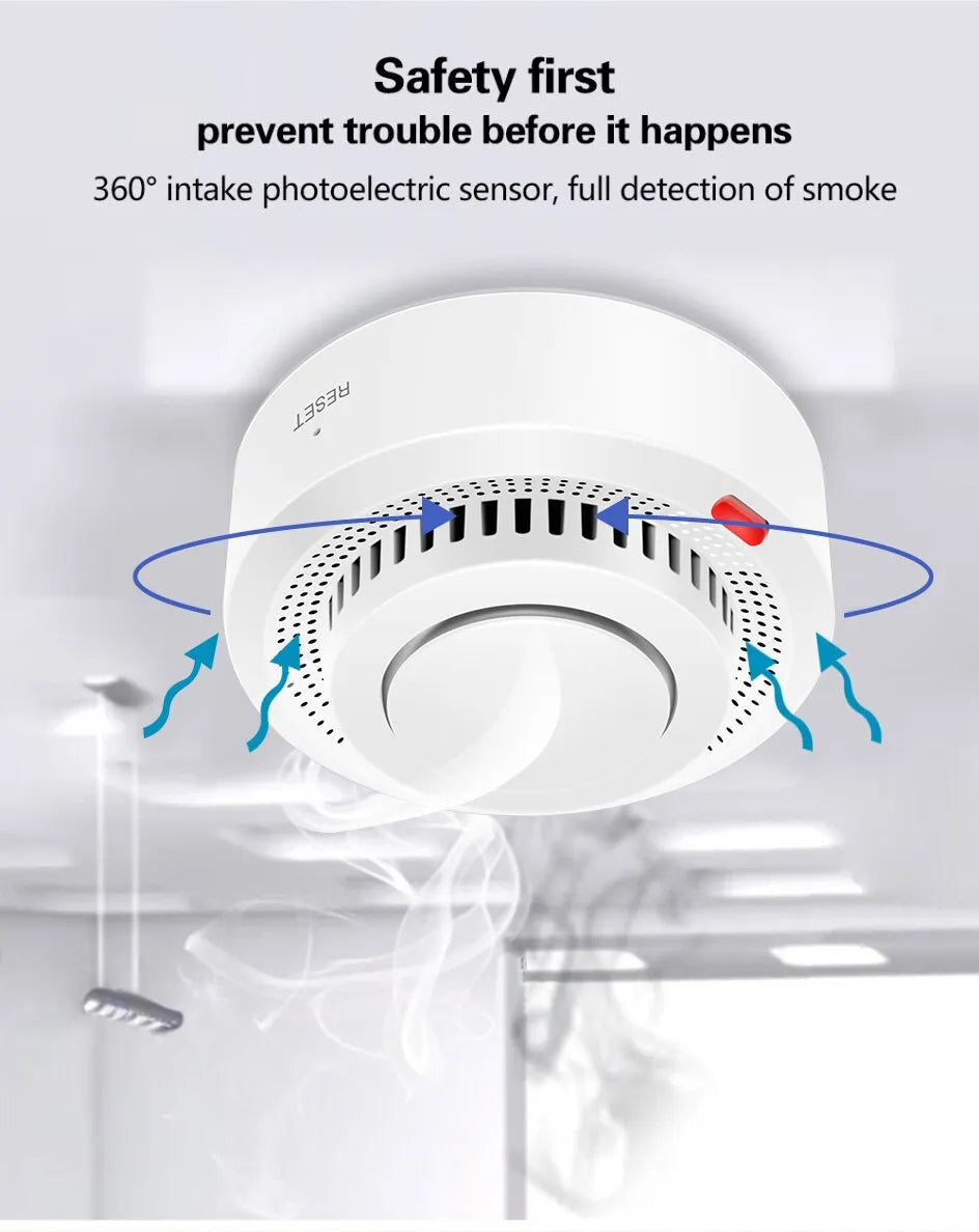 Tuya Fire Protection Smoke Detector with Fire Alarm