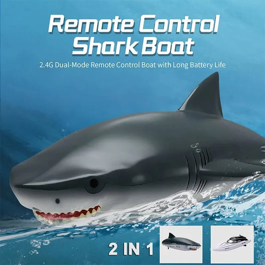 2-in-1 RC Shark Speedboat