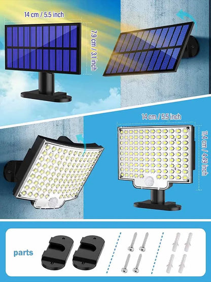106 LED Waterproof Outdoor Solar Floodlight with Motion Sensor