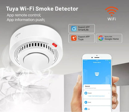Tuya Fire Protection Smoke Detector with Fire Alarm