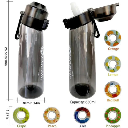 Flavored 650ml Water Bottle with 7 Flavored Pods