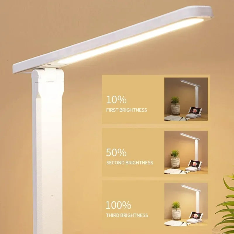 USB Rechargeable Dimmable LED Desk Lamp