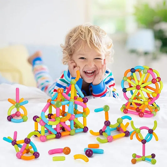 STEM Magnetic Building Blocks Toy Set - Montessori Educational Toys For Kids