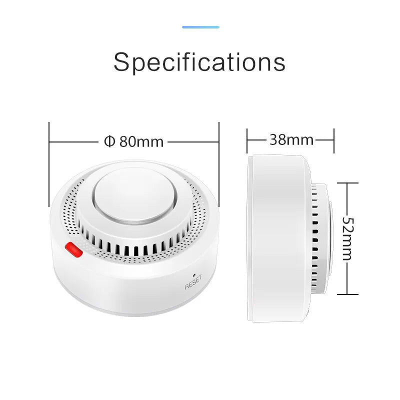 Tuya Fire Protection Smoke Detector with Fire Alarm