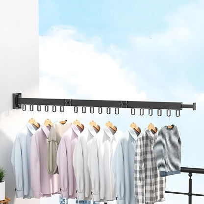 Wall-Mounted Foldable Aluminum Alloy Clothes Drying Rack