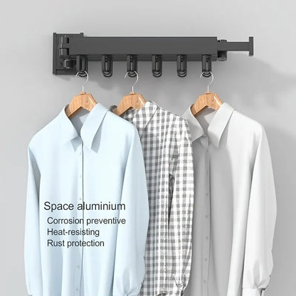 Wall-Mounted Foldable Aluminum Alloy Clothes Drying Rack