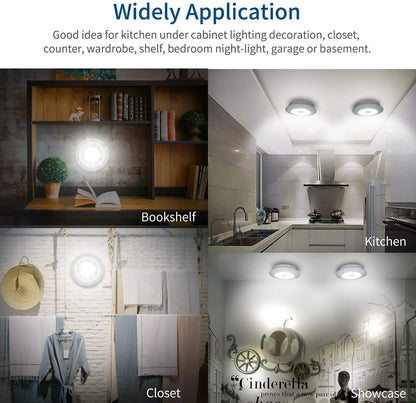 5 Dimmable LED 3W Lights & Remote Switch Set