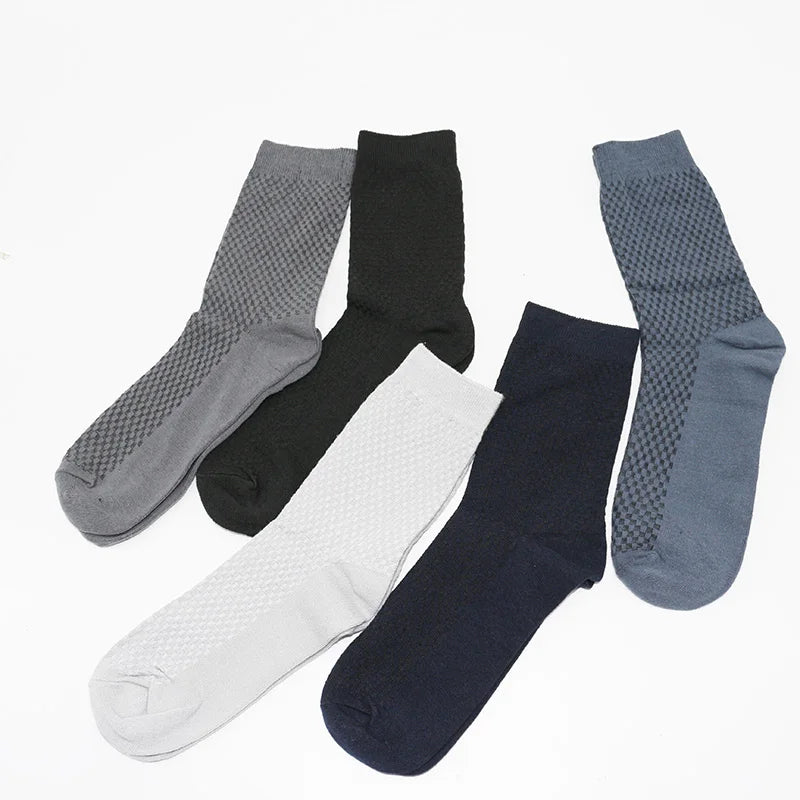 Men's Bamboo Fiber Breathable Socks - 5 Pairs