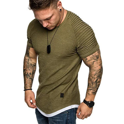 Men's Pure Color Casual T Shirt