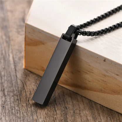 Stainless Steel Roman Numerals Pendant Necklace for Men & Women