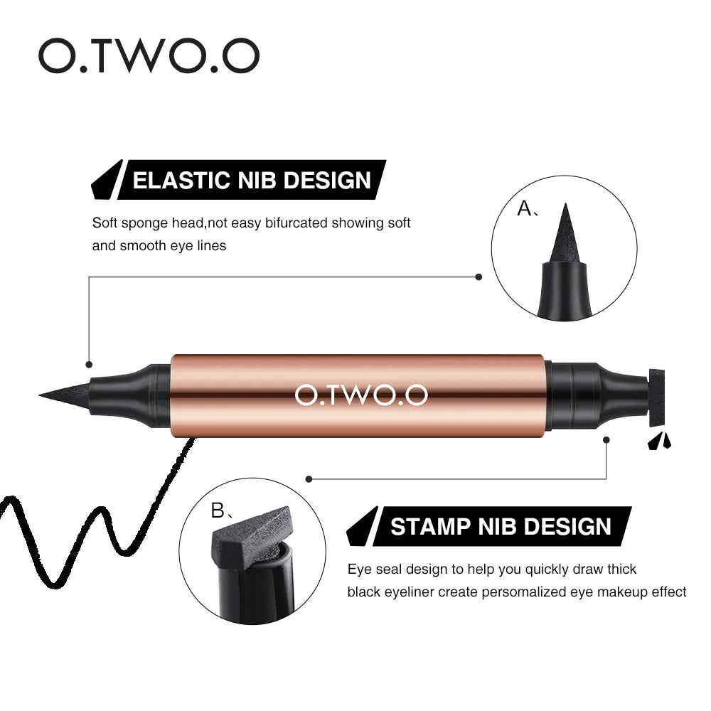 O.TWO.O Waterproof Black Liquid Eyeliner Pen