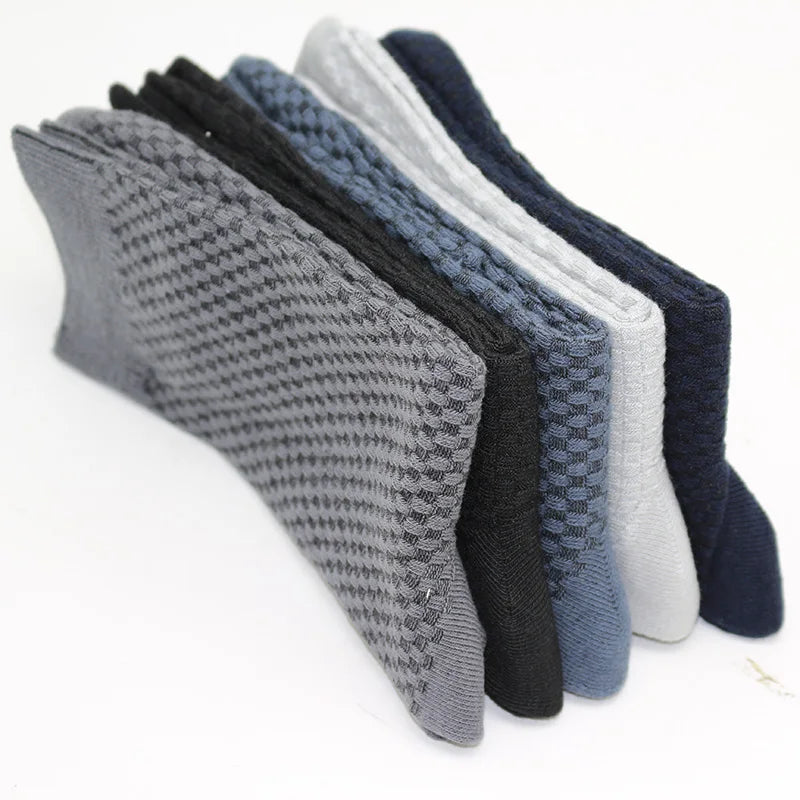 Men's Bamboo Fiber Breathable Socks - 5 Pairs