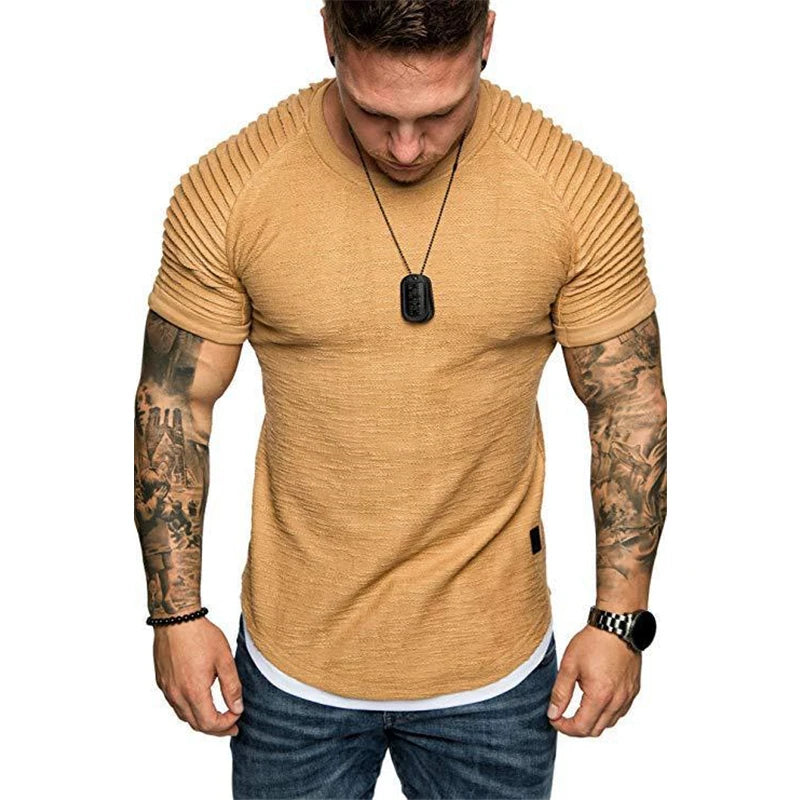 Men's Pure Color Casual T Shirt