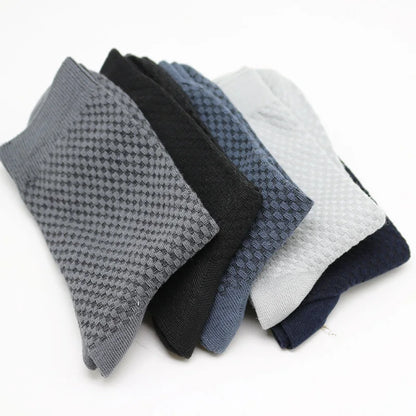 Men's Bamboo Fiber Breathable Socks - 5 Pairs