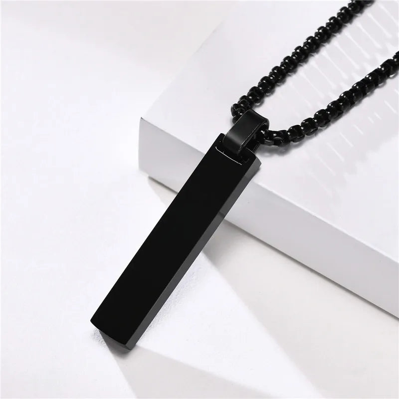 Stainless Steel Roman Numerals Pendant Necklace for Men & Women