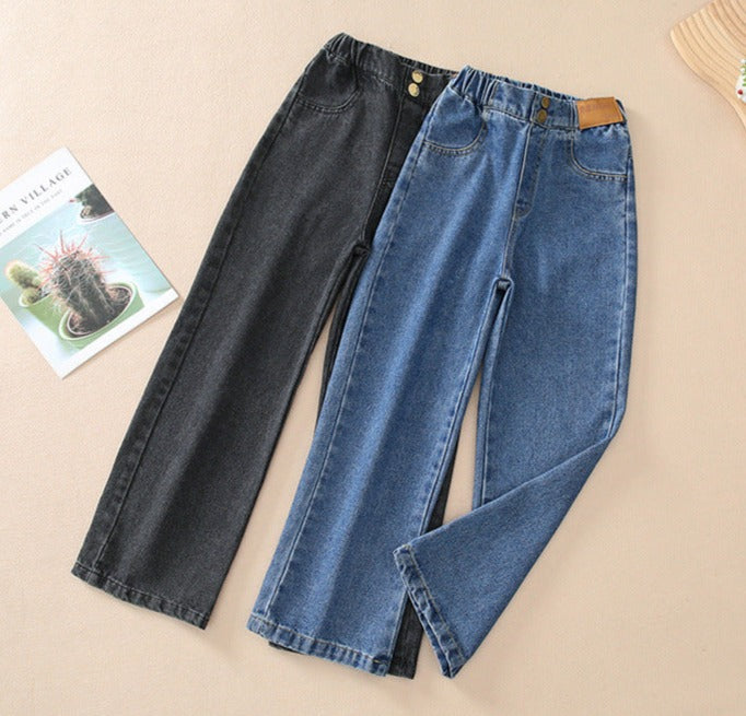 Girls' Wide Leg Denim Jeans