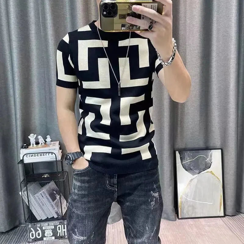 Men's Slim Vintage Short Sleeve T Shirt