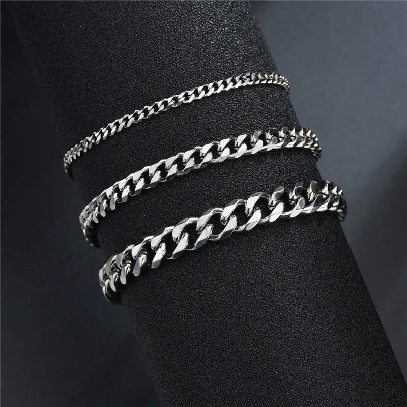 Stainless Steel Cuban Chain Bracelet