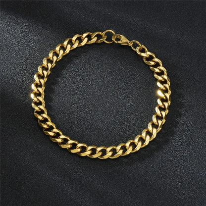 Stainless Steel Cuban Chain Bracelet