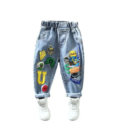 Kids' Fun Print Denim Jeans