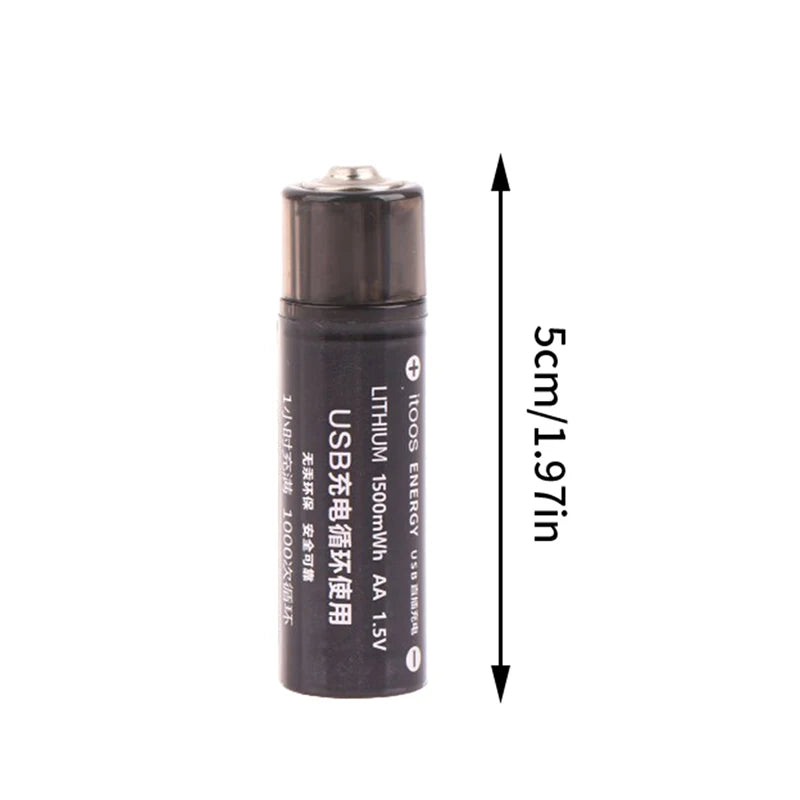 USB Rechargeable AA Lithium Battery