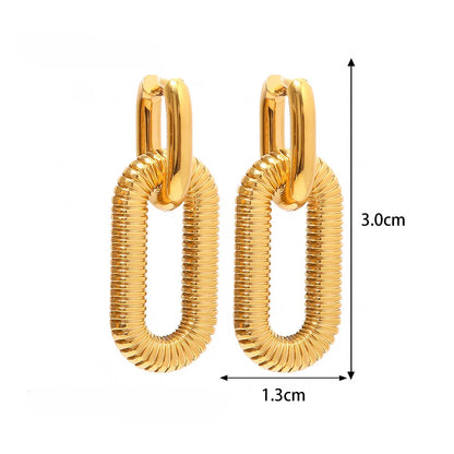 Stainless Steel U-Shape Ear Buckle Hoop Earrings