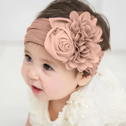 Girls' Soft Stretch Flower Headband