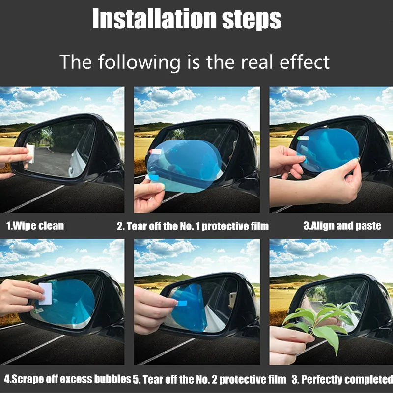 Anti Fog & Rain Film For Rearview Mirrors