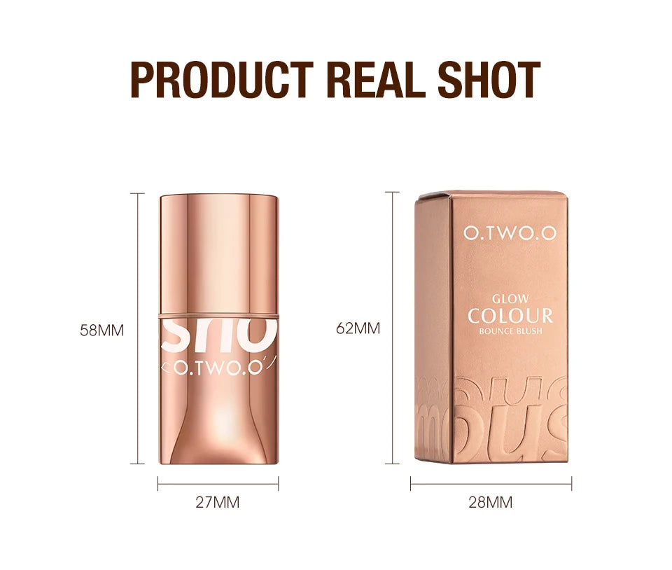 O.TWO.O 3-in-1 Waterproof Blush Stick for Eyes, Cheeks & Lips