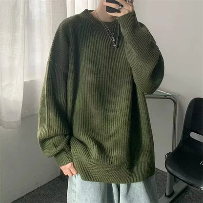 Men's Oversize Casual Y2K Knitted Sweater