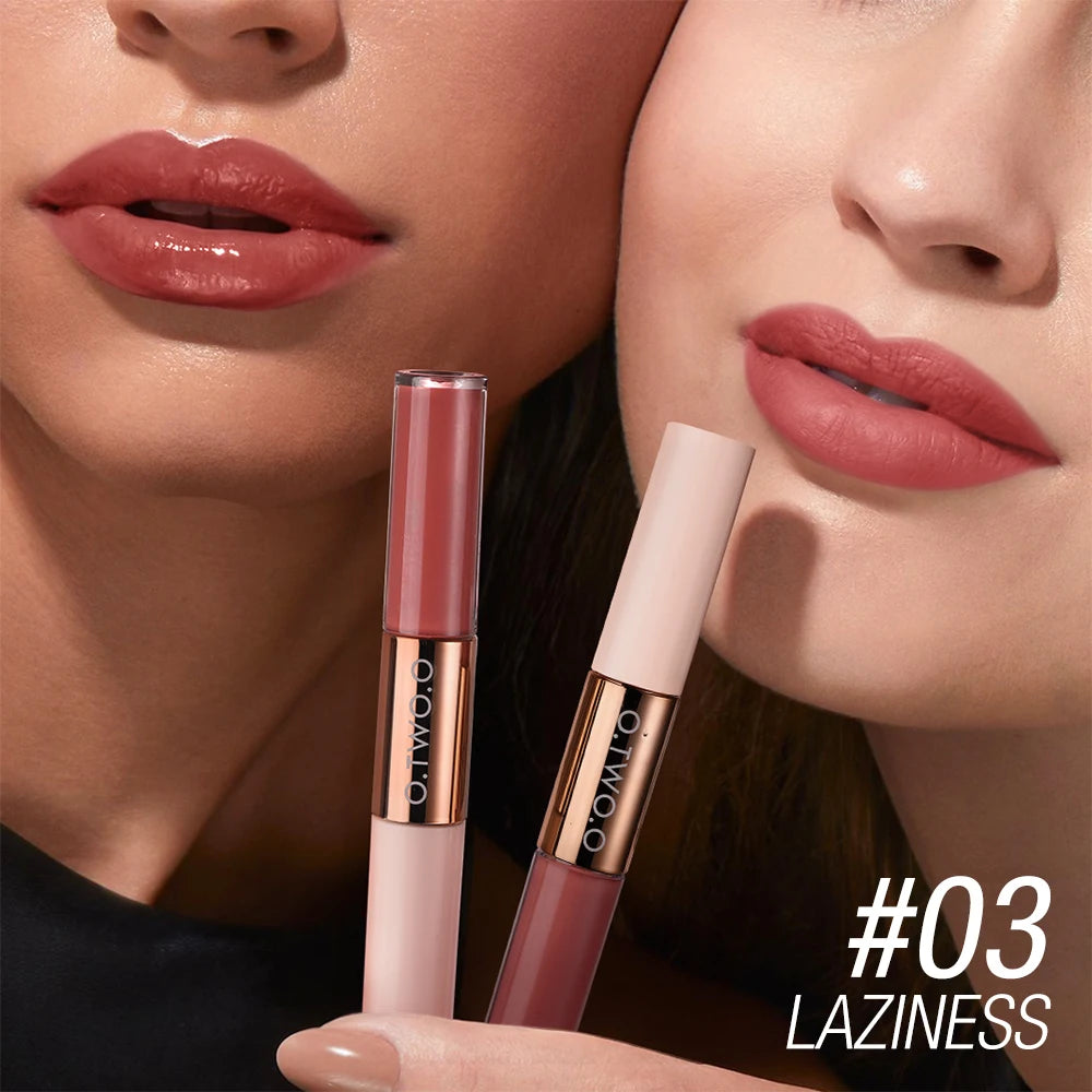 O.TWO.O Double Head Matte & Gloss Non-stick Waterproof Lipstick