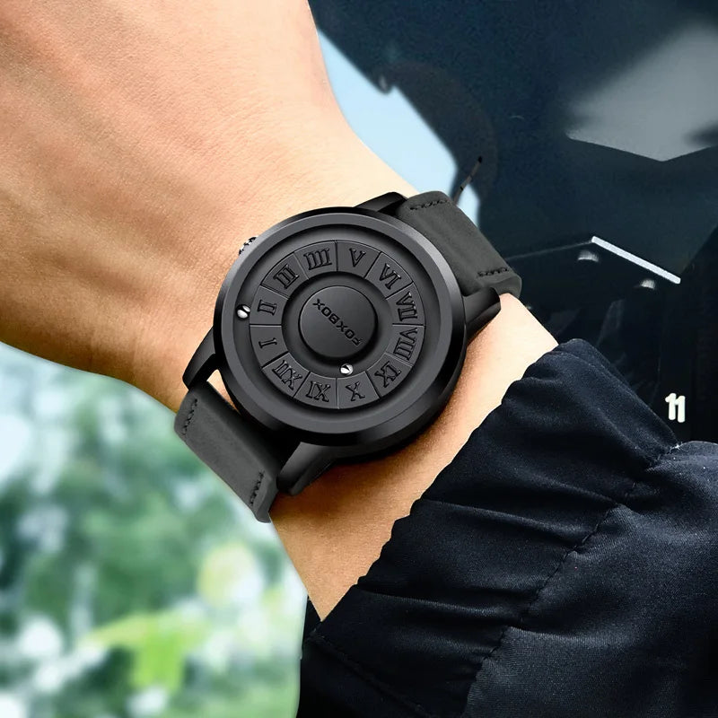 FOXBOX Luxury Scrolling Pointer MagLev Watch