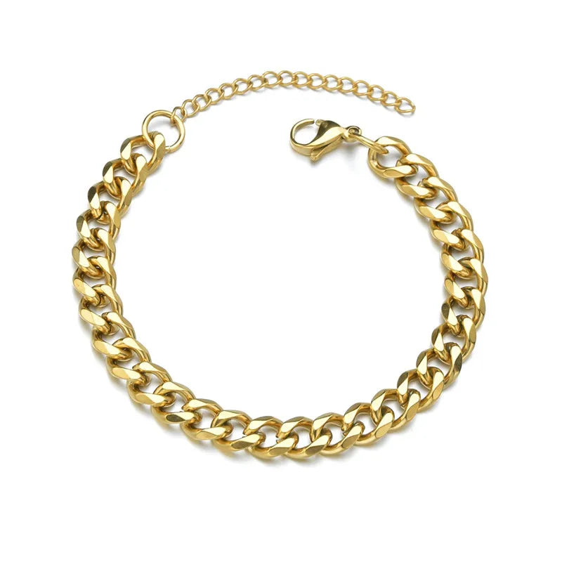 Stainless Steel Cuban Chain Bracelet