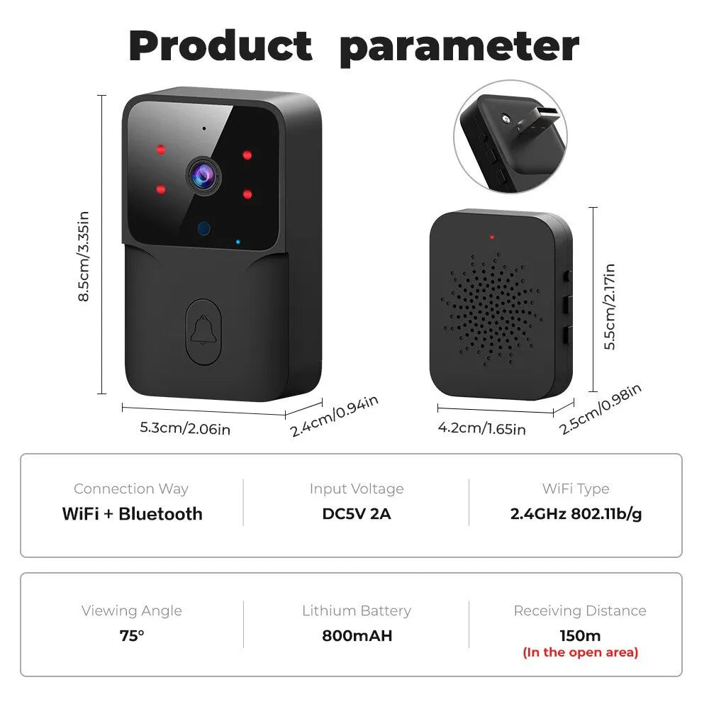 ONENUO WiFi Camera Battery Powered Doorbell