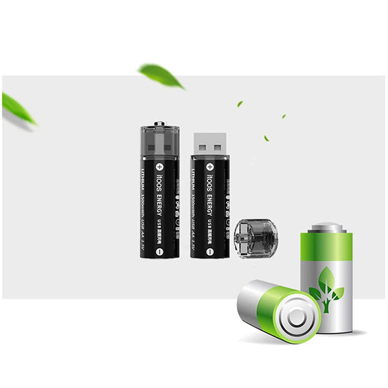 USB Rechargeable AA Lithium Battery