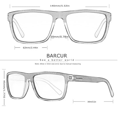 BARCUR Design Polarized Sunglasses - UV400 Protection