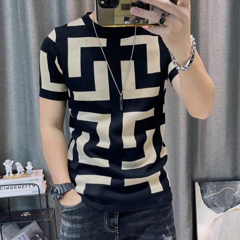 Men's Slim Vintage Short Sleeve T Shirt