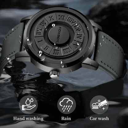 FOXBOX Luxury Scrolling Pointer MagLev Watch