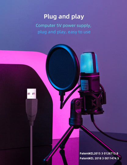 Wired Gaming Microphone for Podcast/Recording Studio/Streaming