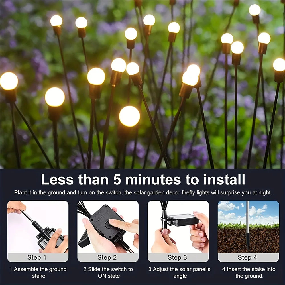 Solar Outdoor Waterproof Firefly LED Lights