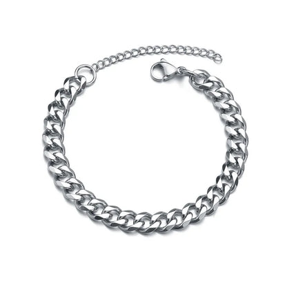 Stainless Steel Cuban Chain Bracelet