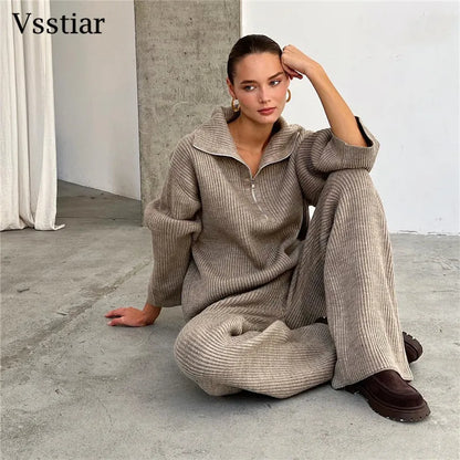 Women's 2-Piece Warm Knit Sweater & Pants Set