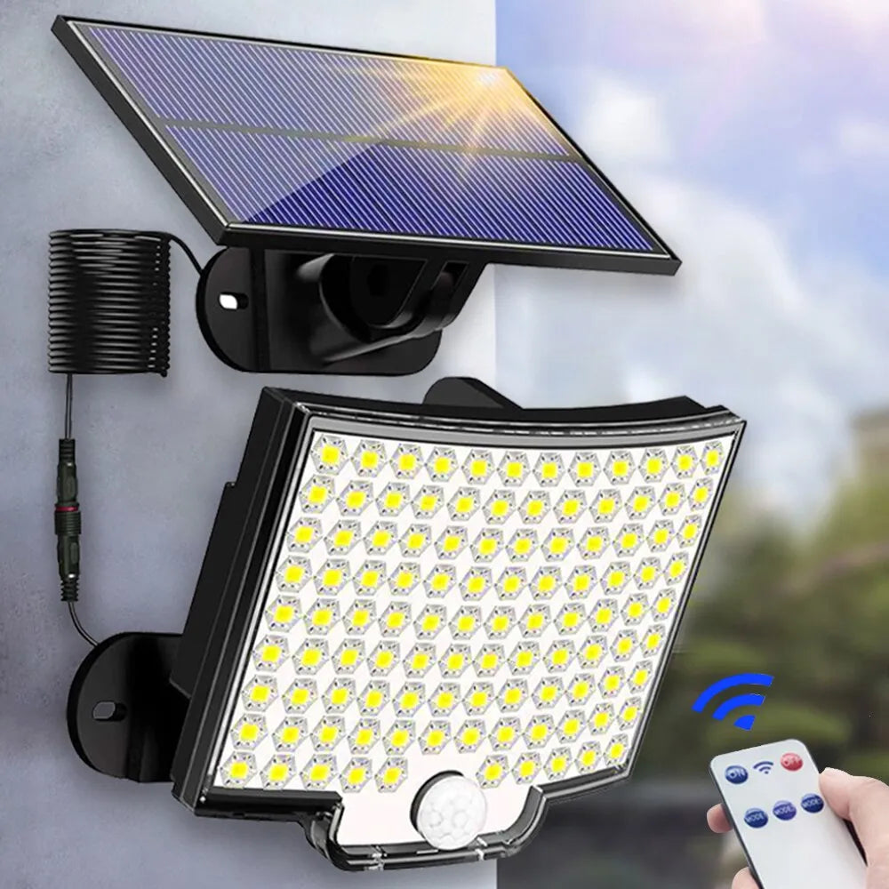 106 LED Waterproof Outdoor Solar Floodlight with Motion Sensor