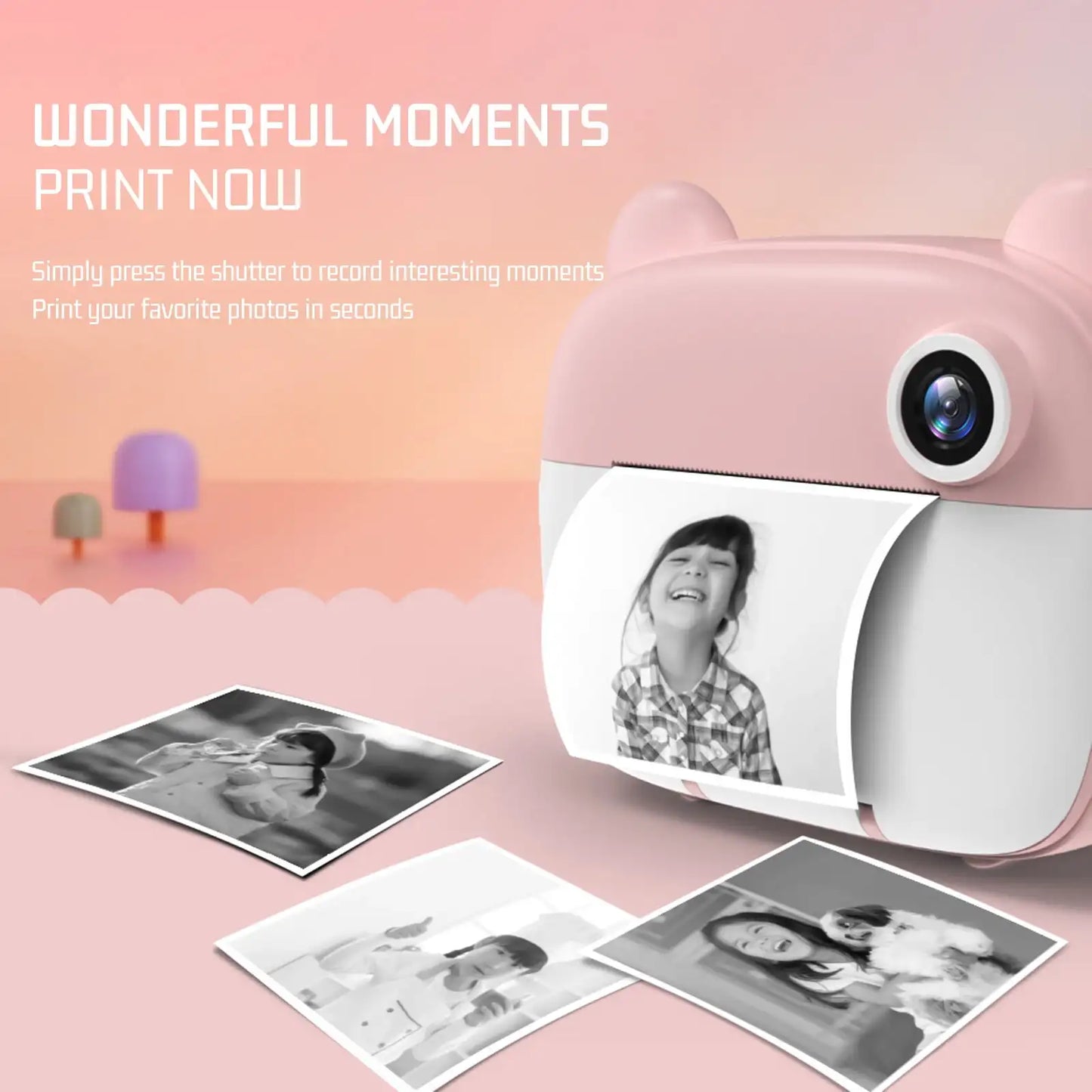 Kids' Instant Photo Print Digital Camera