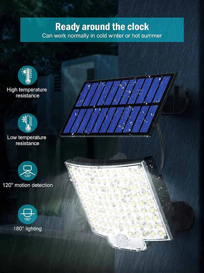 106 LED Waterproof Outdoor Solar Floodlight with Motion Sensor