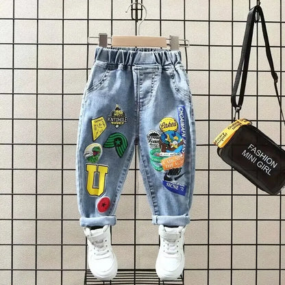 Kids' Fun Print Denim Jeans