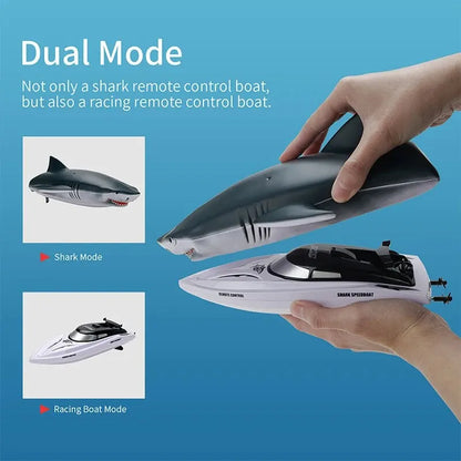 2-in-1 RC Shark Speedboat