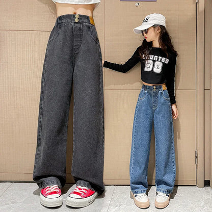 Girls' Wide Leg Denim Jeans