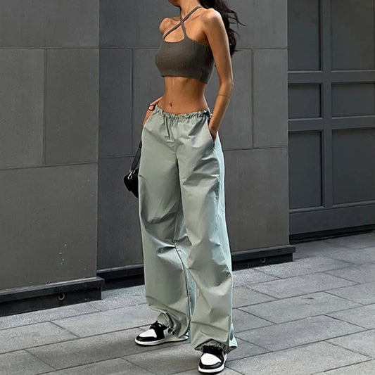 Women's Casual Wide Leg Cargo Pants